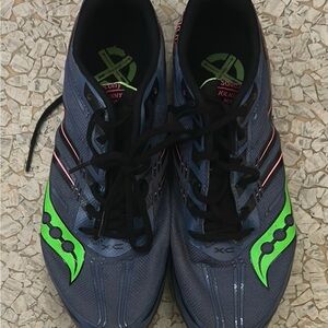 Saucony womens Athletic Shoes - blue Gray &Neon Green